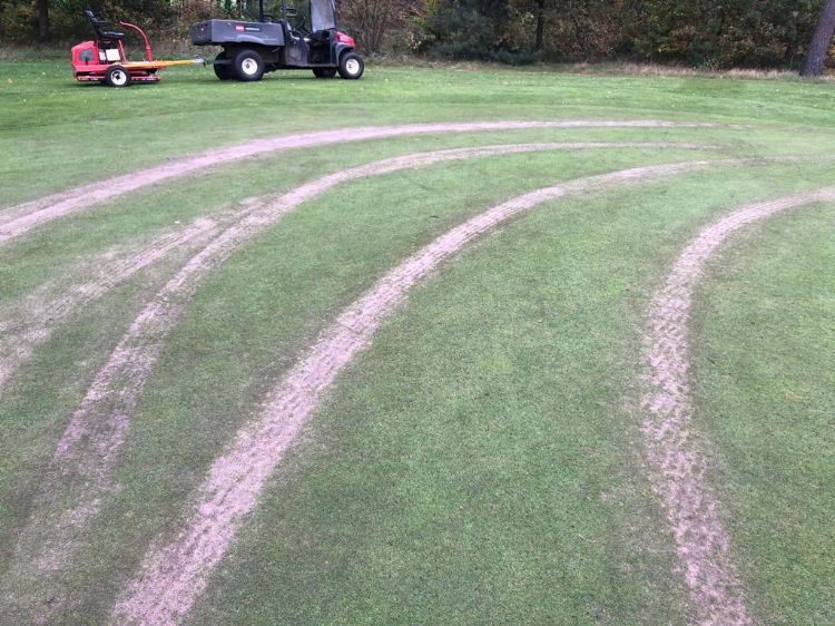 De green van hole 15 is flink beschadigd. Foto: Hoogegraven.nl